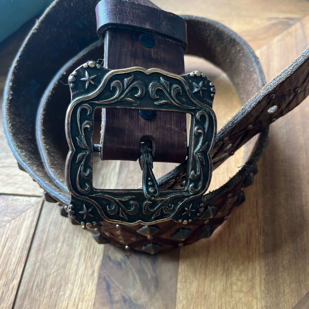Justin Western Leather Belt
